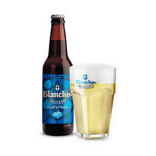 Пивной напиток Gletcher Blanche de Fleur пшеничный светлый 4% 0,5 л