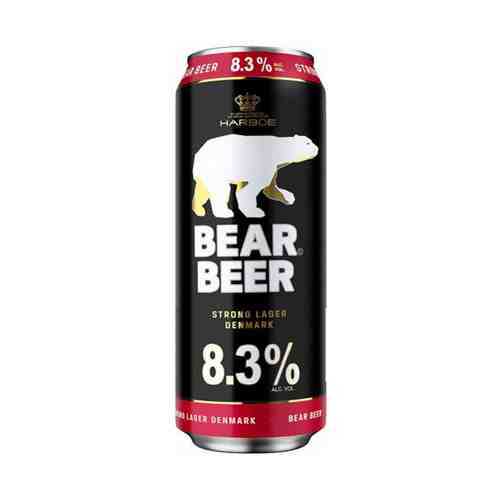 Пиво Bear Beer Strong Lager светлое 8,3% 0,45 л