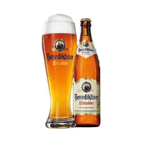 Пиво Benediktiner Weissbier светлое 5,4% 0,5 л