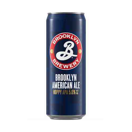 Пиво Brooklyn American Ale светлое нефильтрованное пастеризованное 5% 0,45 л