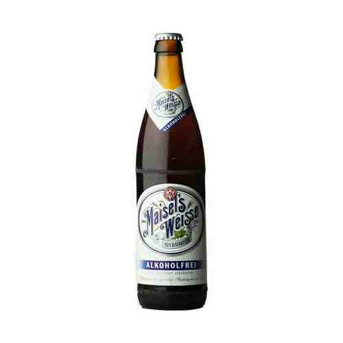 Пиво Maisel безалкогольное пшеничное нефильтрованное стеклянная бутылка 0,5 л