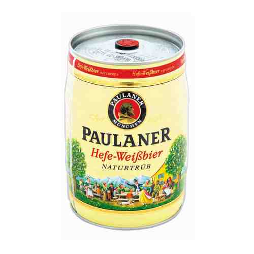 Пиво Paulaner Hefe-Weissbier пшеничное светлое 5,5% 5 л