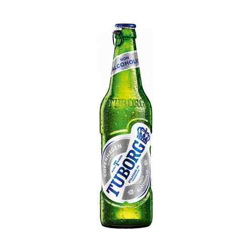 Пиво Tuborg Green светлое безалкогольное стеклянная бутылка 0,48 л