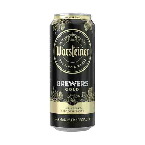 Пиво Warsteiner Brewers Gold светлое нефильтрованное 5,2% 0,5 л