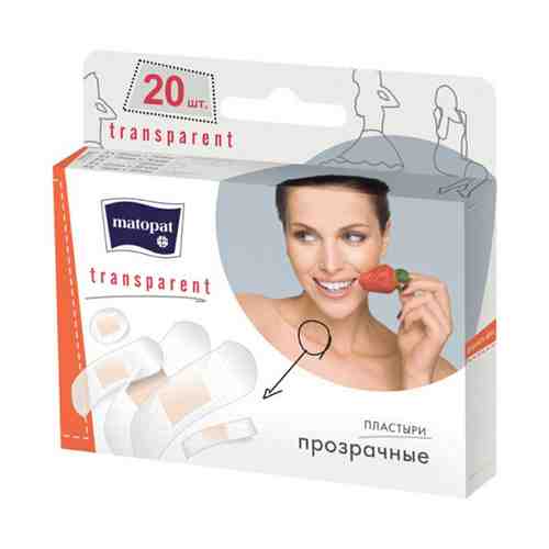 Пластырь Matopat Transparent прозрачный 20 шт