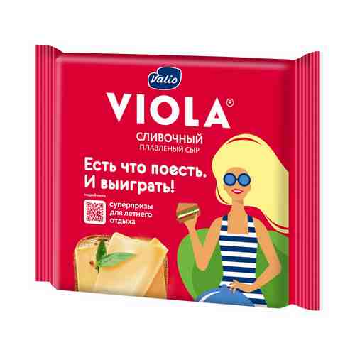 Плавленый сыр Viola сливочный в ломтиках 45% 140 г