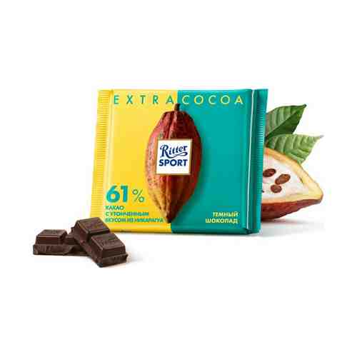 Плитка Ritter Sport темный шоколад с утонченным вкусом из Никарагуа 100 г