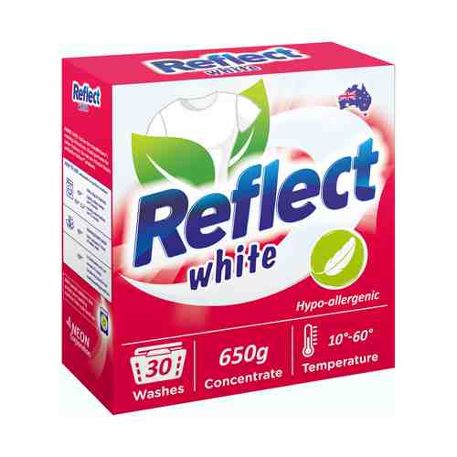 Порошок Reflect White для стирки белого белья концентрированный 650 г