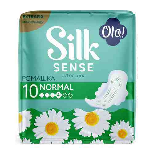 Прокладки Ola! Silk Sense Ultra Deo Normal гигиенические ромашка 10 шт
