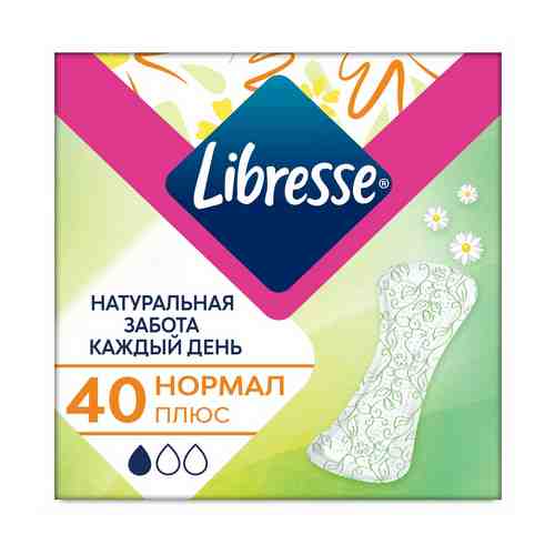 Прокладки женские Libresse Natural Care Normal ежедневные 40 шт