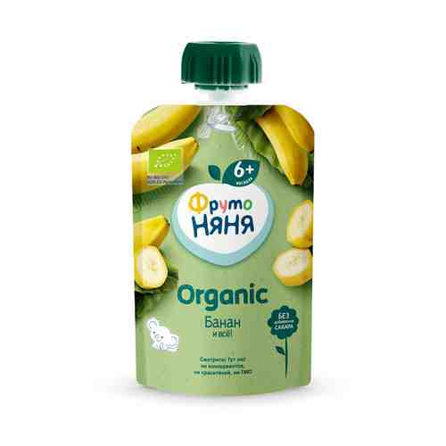 Пюре ФрутоНяня Organic банан с 6 месяцев 90 г