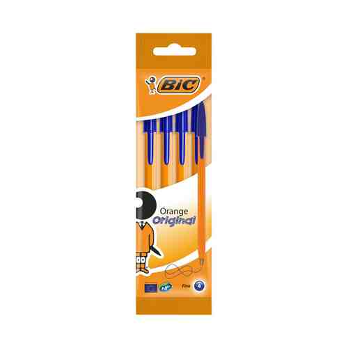 Ручки шариковые Bic Orange Fine синие 4 шт