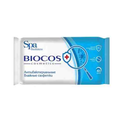 Салфетки влажные BioCos антибактериальные 60 шт
