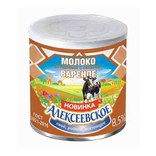 Сгущенное вареное молоко Алексеевское 8,5% БЗМЖ 360 г