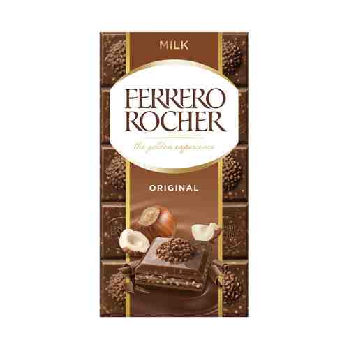 Шоколад Ferrero Rocher Original Haselnuss молочный с фундуком 90 г