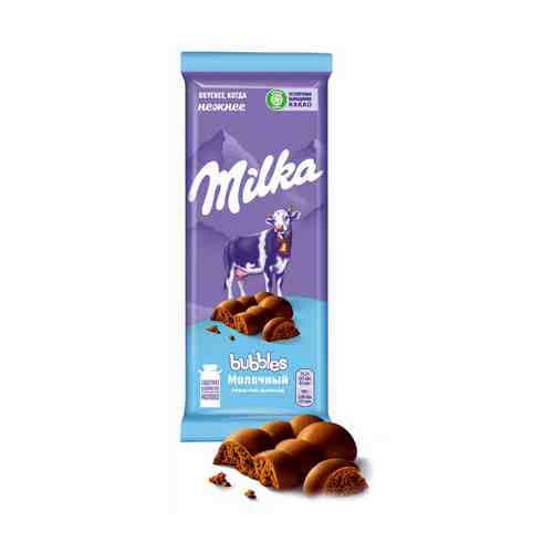 Шоколад Milka Bubbles молочный пористый 76 г