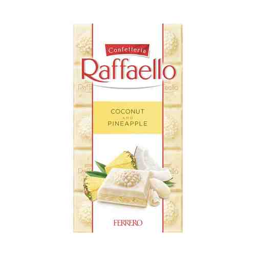 Шоколад Raffaello белый кокос-ананас-миндаль 90 г