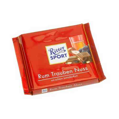Шоколад Ritter Sport молочный ямайский ром-изюм-орех 100 г
