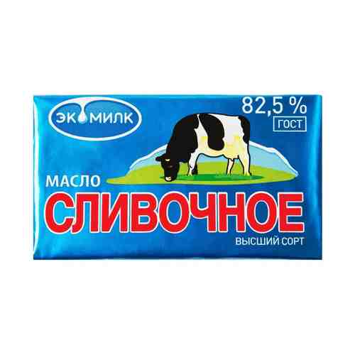 Сладкосливочное масло Экомилк 82,5% БЗМЖ 180 г