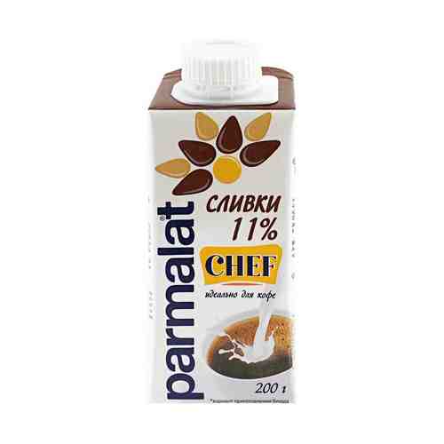 Сливки питьевые Parmalat ультрапастеризованные 11% 200 мл