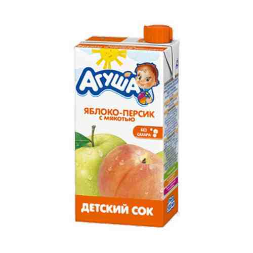 Сок детский Агуша Яблоко-персик с мякотью с 3 лет 500 мл