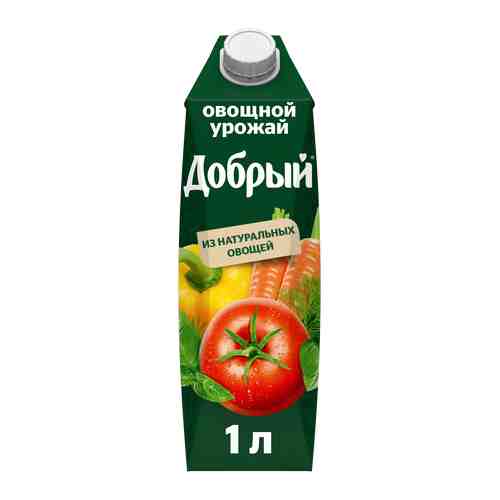 Сок Добрый Уголки России овощной урожай 1 л