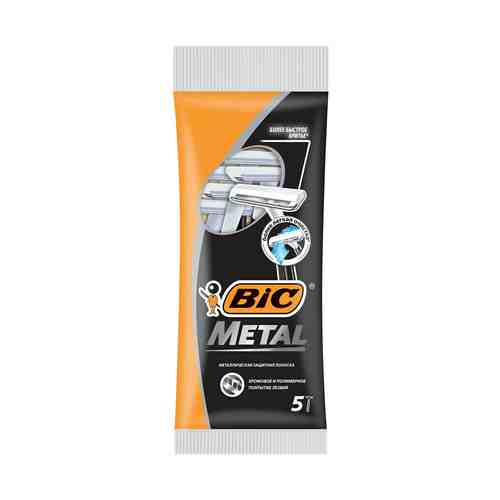 Станок для бритья одноразовый Bic Metal 1 лезвие 5 шт