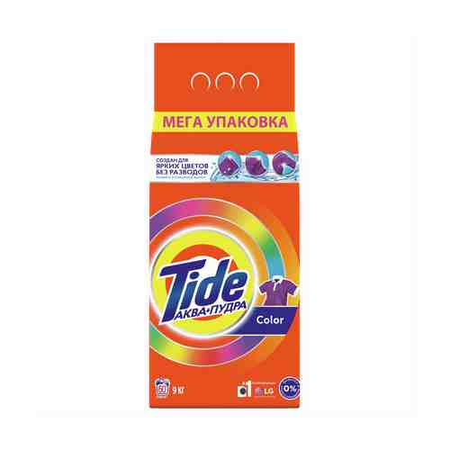 Стиральный порошок Tide Аквапудра Color автомат 60 стирок 9 кг