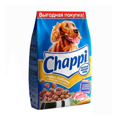 Сухой корм Chappi с овощами и травами Сытный мясной обед для собак 2,5 кг