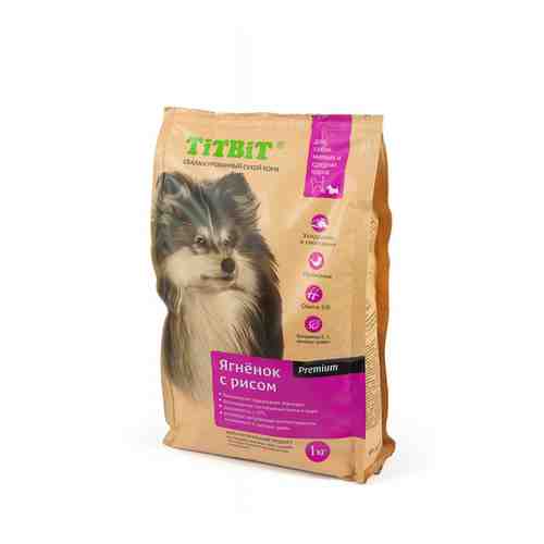 Сухой корм Titbit ягненок с рисом для собак мелких и средних пород 1 кг