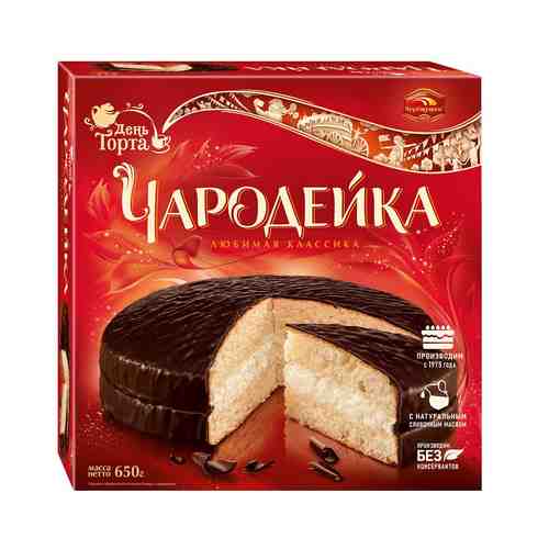 Торт Черемушки Чародейка бисквитный в шоколаде 650 г