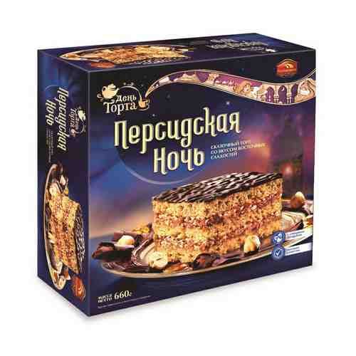 Торт Черемушки Персидская Ночь песочный в шоколадной глазури 660 г