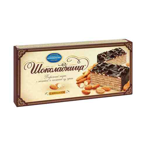 Торт Коломенское Шоколадница с миндалем вафельный 270 г