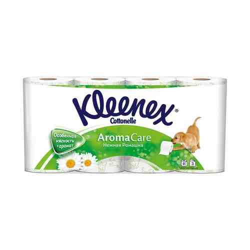 Туалетная бумага Kleenex Aroma care ромашка 3 слоя 8 шт