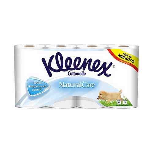 Туалетная бумага Kleenex Natural Care трехслойная 8 шт