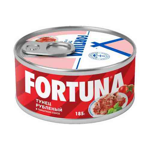 Тунец Fortuna рубленый в томатном соусе 185 г