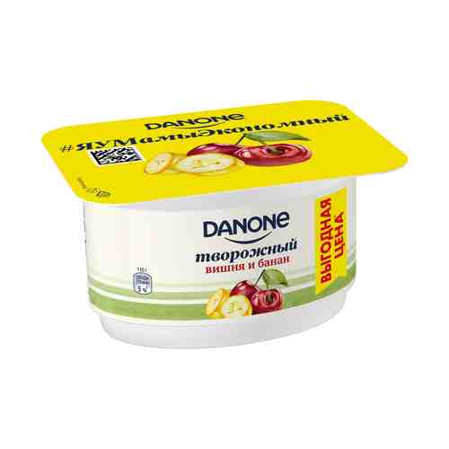 Творожок Danone вишня-банан 3,6% БЗМЖ 110 г