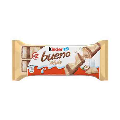 Вафли Kinder Bueno White в молочном шоколаде 39 г