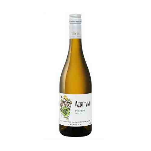 Вино Адагум Рислинг белое сухое 11-12% 0,75 л