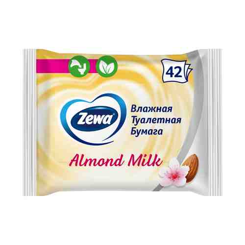 Влажная туалетная бумага Zewa Миндальное молочко 42 шт