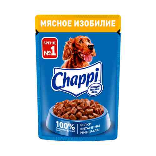 Влажный корм Chappi Сытный мясной обед Мясное изобилие для собак 85 г