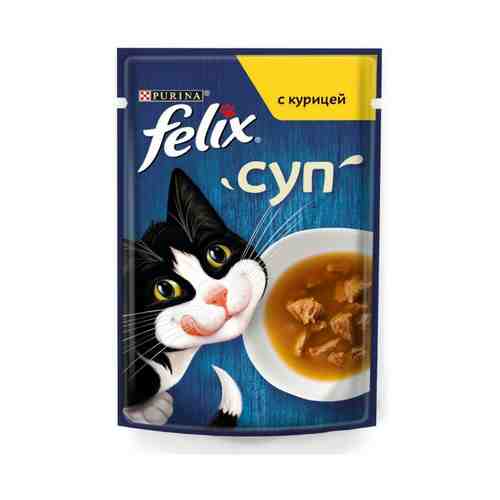 Влажный корм Felix Суп для взрослых кошек с курицей 48 г