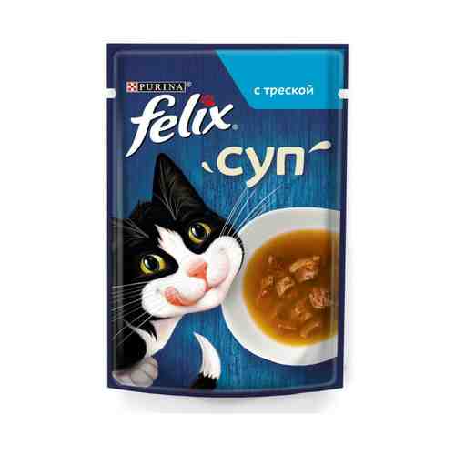Влажный корм Felix Суп для взрослых кошек с треской 48 г