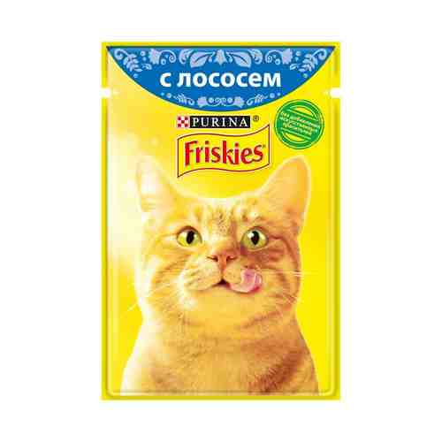 Влажный корм Friskies для взрослых кошек с лососем в подливе 85 г