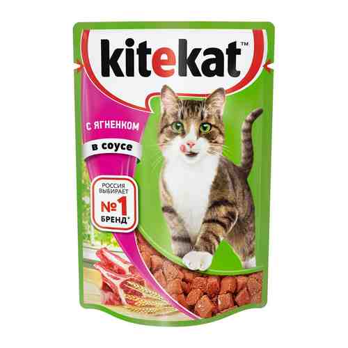 Влажный корм Kitekat с ягненком для кошек 85 г