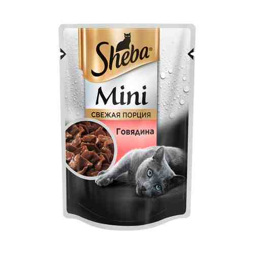 Влажный корм Sheba Mini порция с говядиной для кошек 50 г