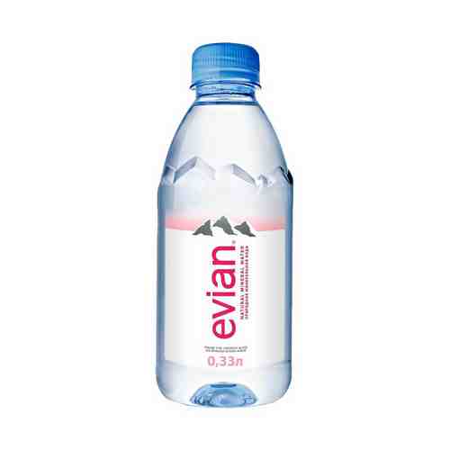 Вода минеральная Evian природная негазированная столовая 0,33 л