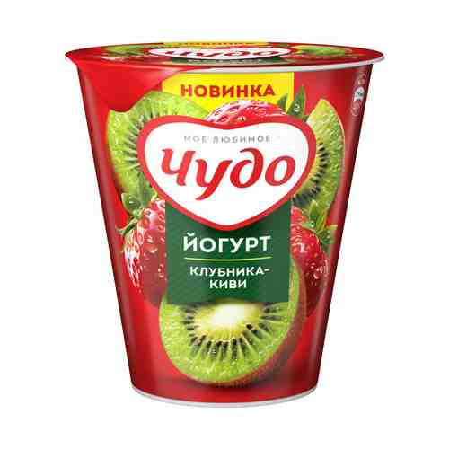Йогурт Чудо клубника-киви 2,5% БЗМЖ 290 г