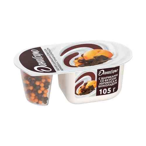 Йогурт Даниссимо Фантазия со вкусом абрикоса с хрустящими шариками 6,9% 105 г