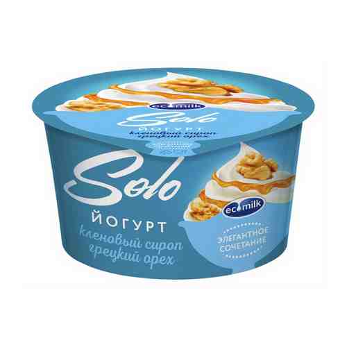 Йогурт Ecomilk.Solo кленовый сироп-грецкий орех 5% БЗМЖ 130 г